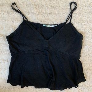Navy Flowy UO Crop Top